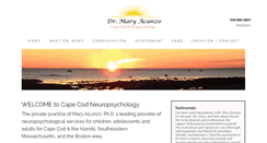 Desktop Screenshot of capecodneuropsychology.com